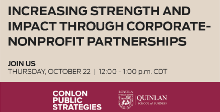 Read more about the article Conlon Public Strategies at Loyola’s Baumhart Center on October 22nd