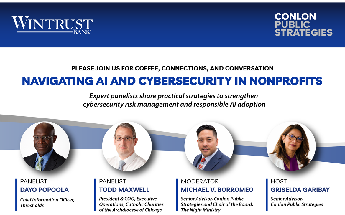 Read more about the article May 5th Event on Navigating AI and Cybersecurity in Nonprofits